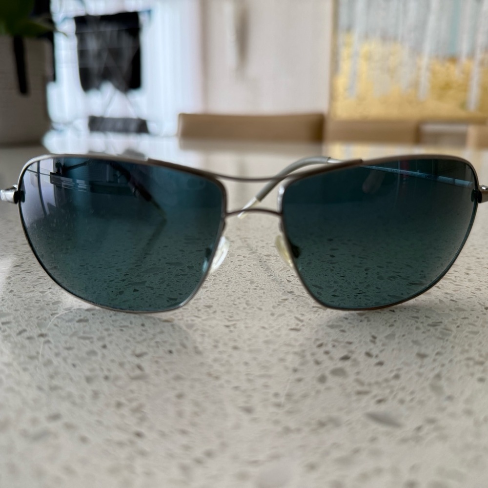 Silver Oliver People Aviator Sunglasses